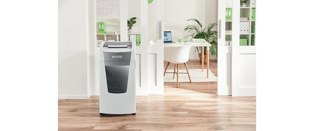 Leitz bürogeräte Leitz IQ Autofeed Office600 – Aktenvernichter mit Autofeed 600 Blatt, DIN P-4, Partikelschnitt 4 × 30 mm, 110