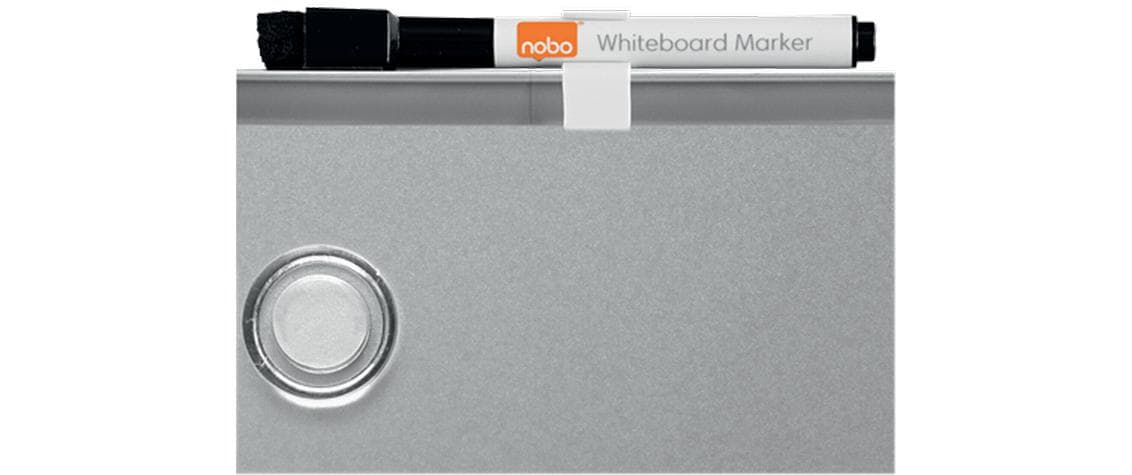 Nobo Whiteboard – 58 × 43 cm, magnetisch, Kunststoffrahmen, silber, Wandmontage