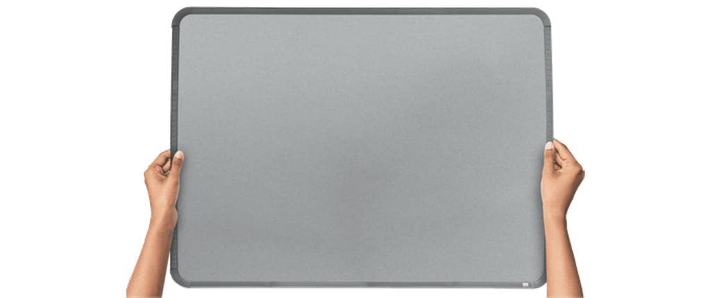 Nobo Whiteboard – 58 × 43 cm, magnetisch, Kunststoffrahmen, silber, Wandmontage