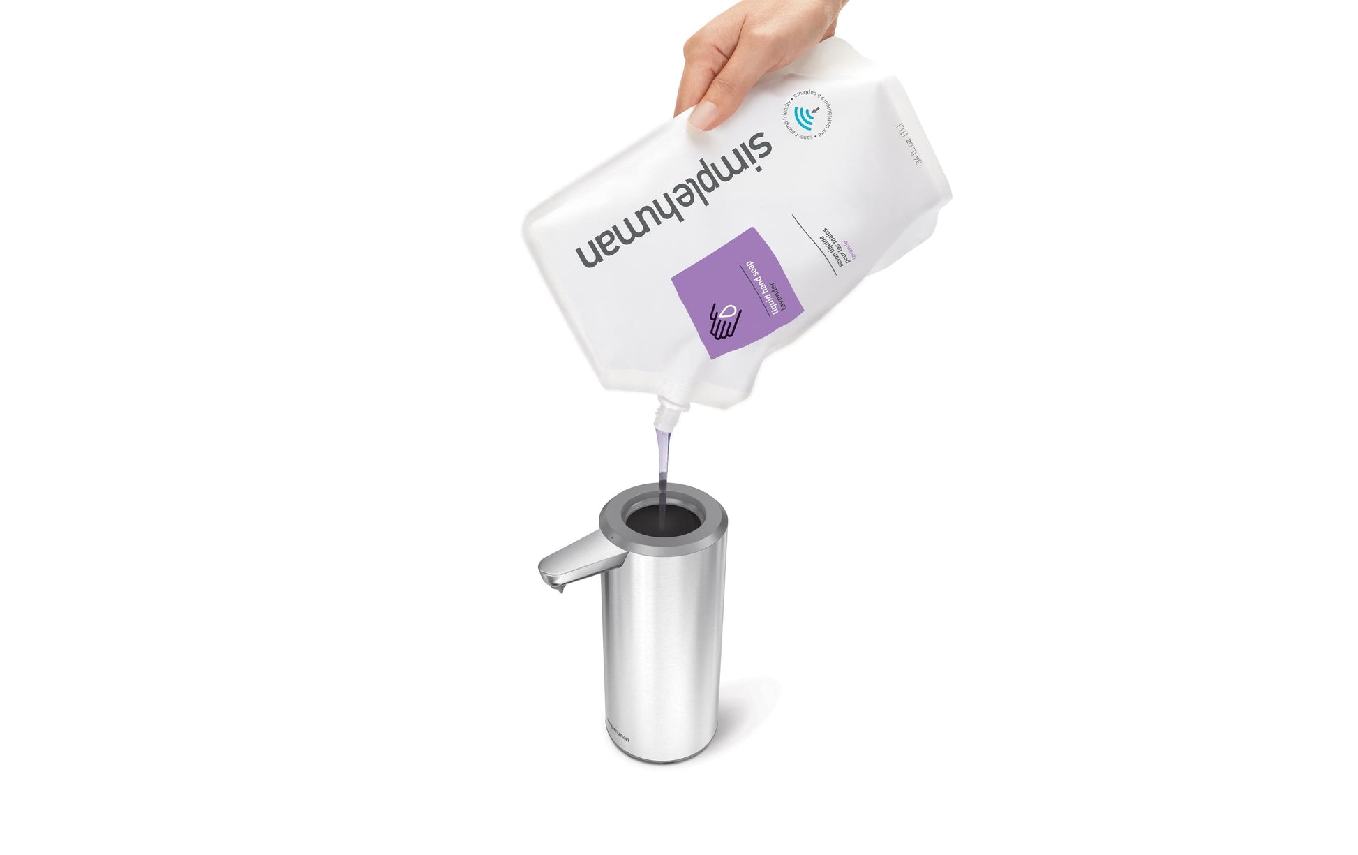 simplehuman ST1082 Seifenspender – Edelstahl, Silber matt – 266 ml