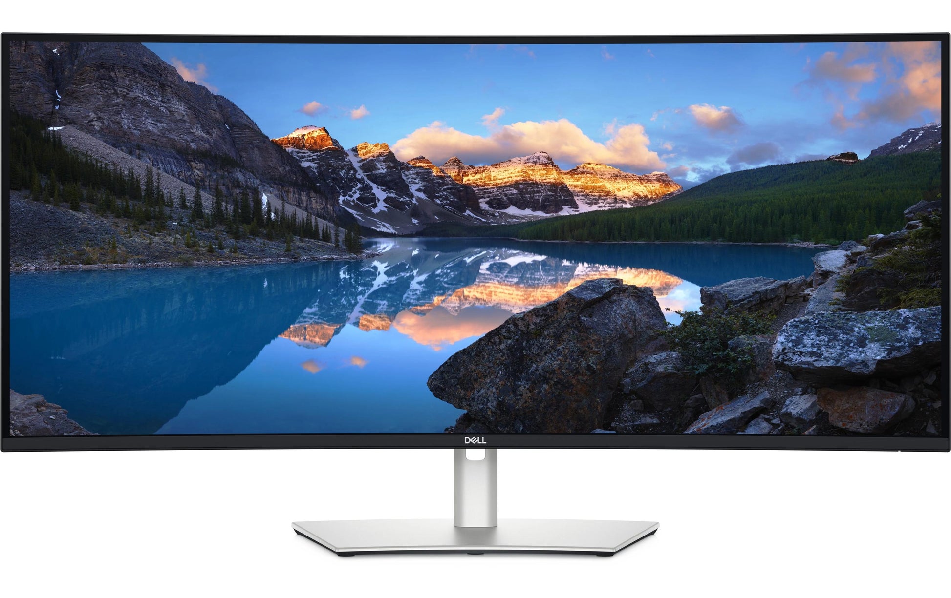 Dell UltraSharp 40 Curved – Monitor, 40", Daisy Chain, USB-C, KVM, Lautsprecher, VESA 100 × 100, Silber