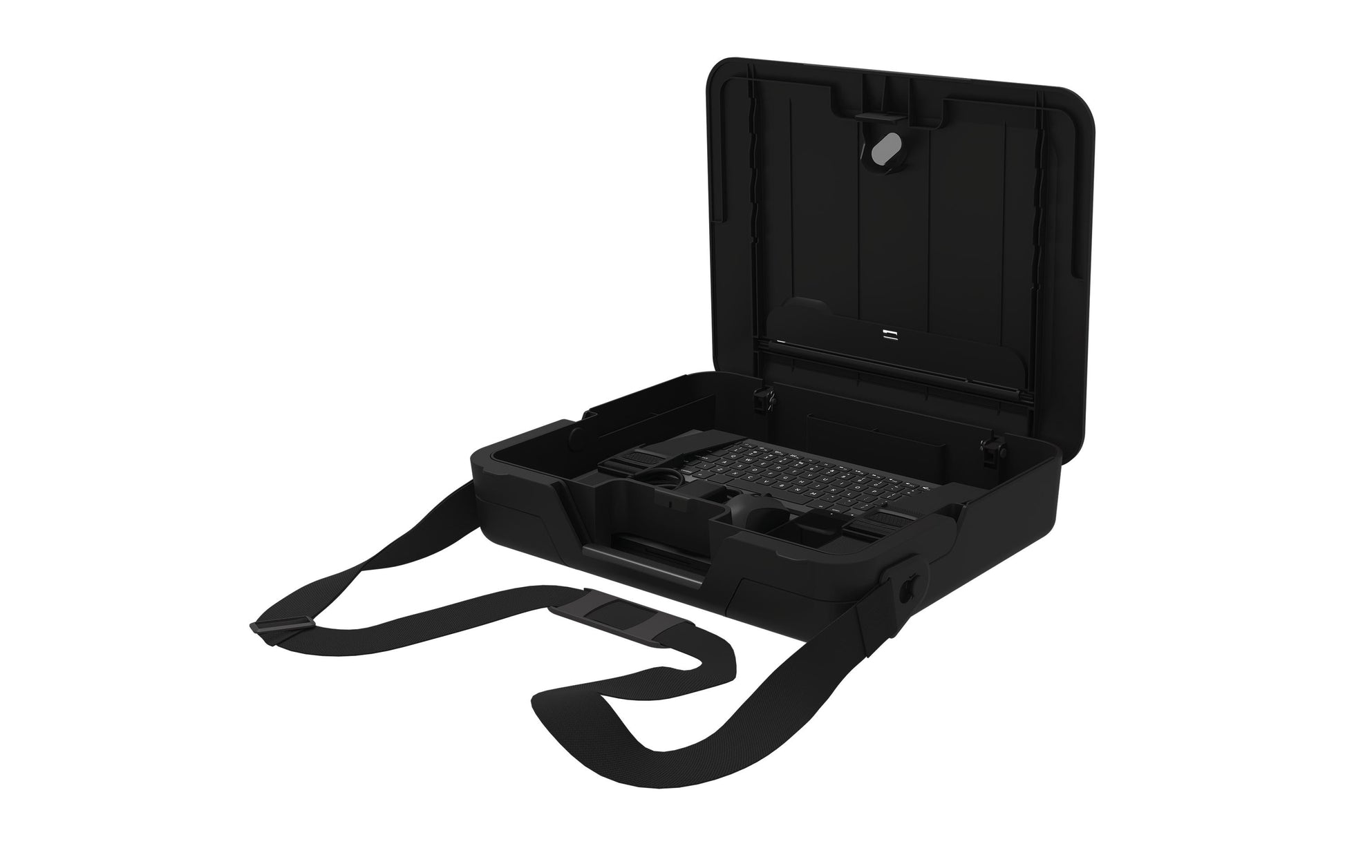 Fellowes Notebook-Tasche bis 14" – abschliessbar, mit Schultergurt – Schwarz