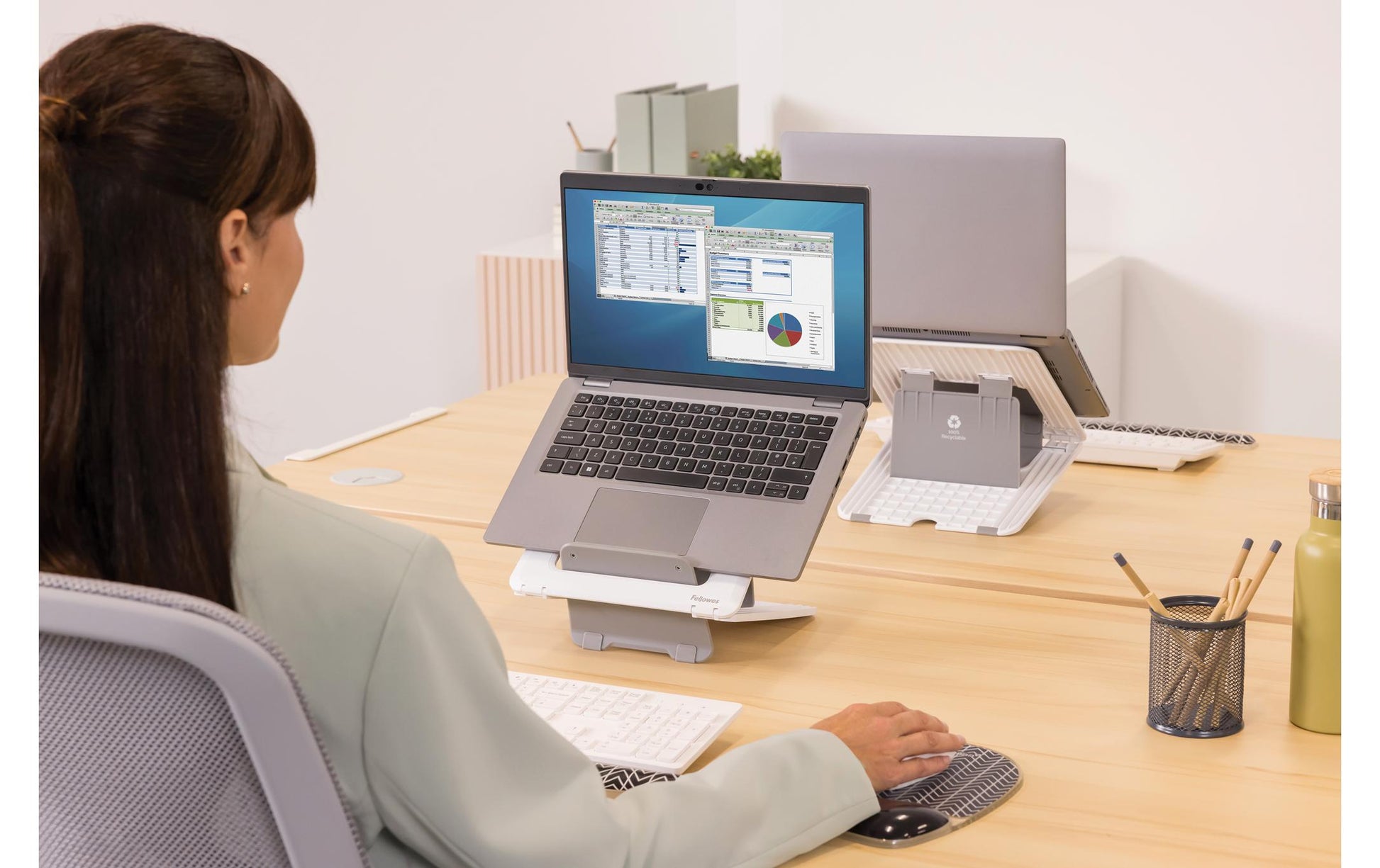 Fellowes Breyta Laptop-Ständer – bis 14", 4 kg – Weiss