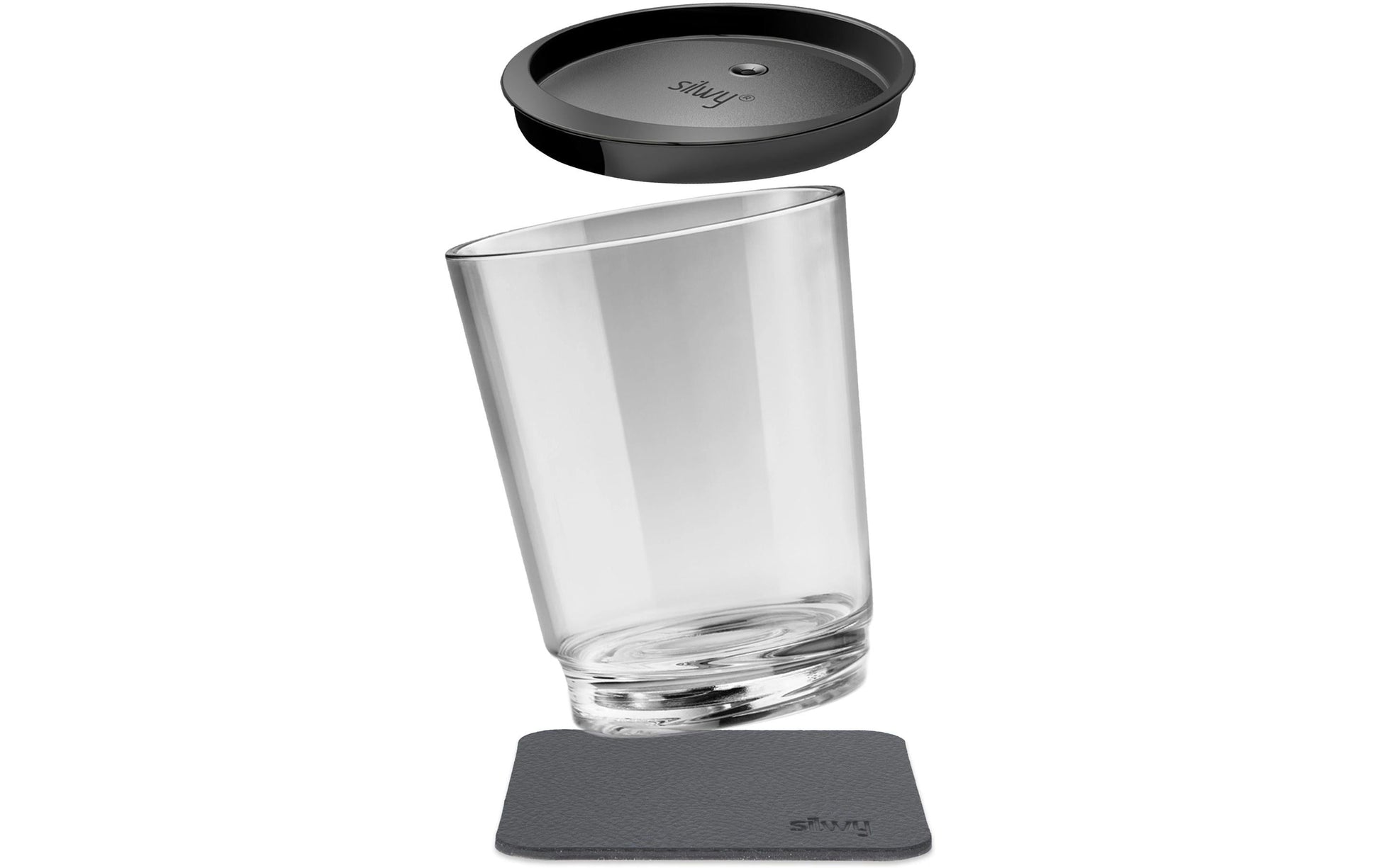 Silwy Trinkbecher S025-1501-1 – 250 ml, Ø 8,2 cm, Kunststoff, Transparent, mit Deckel, BPA-frei