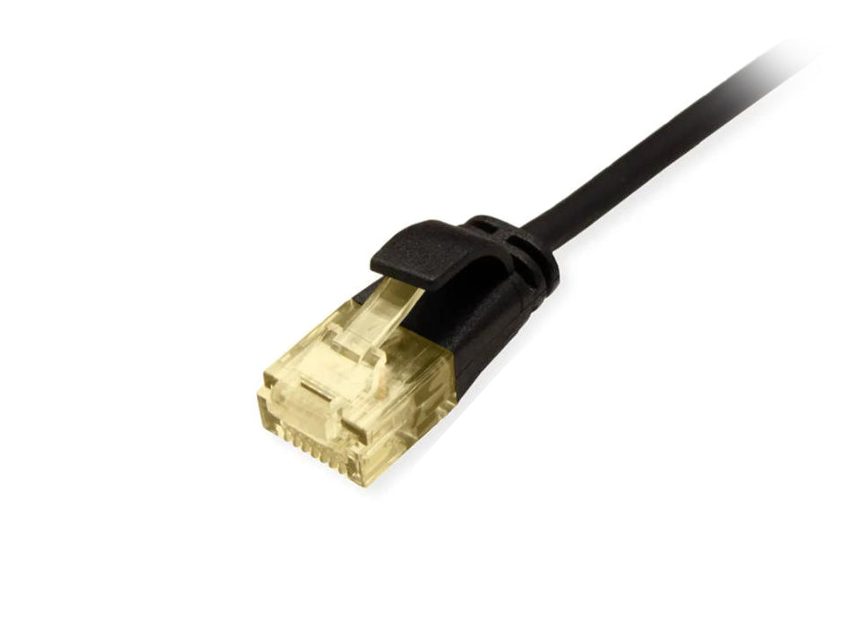 Equip Slim Patchkabel – Cat6a U/UTP, 1 m, Schwarz, LSZH, RJ‑45