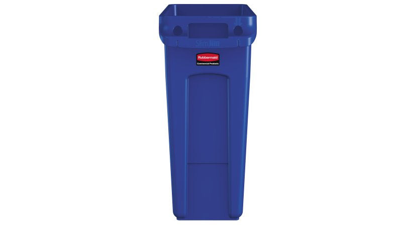 Rubbermaid Recyclingbox Slim Jim – 60 l – Kunststoff, rechteckig – blau