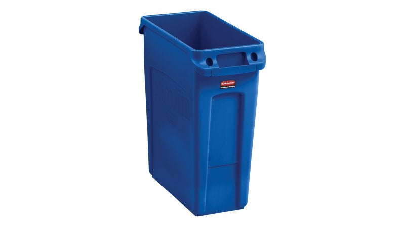 Rubbermaid Recyclingbox Slim Jim – 60 l – Kunststoff, rechteckig – blau