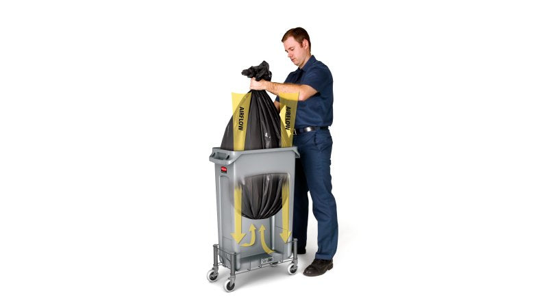 Rubbermaid Recyclingbox FG354060BLA – 87 l – Kunststoff, rechteckig – schwarz