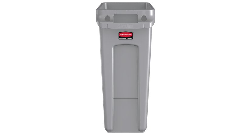 Rubbermaid Recyclingbox Slim Jim – 60 l – Kunststoff, rechteckig – grau