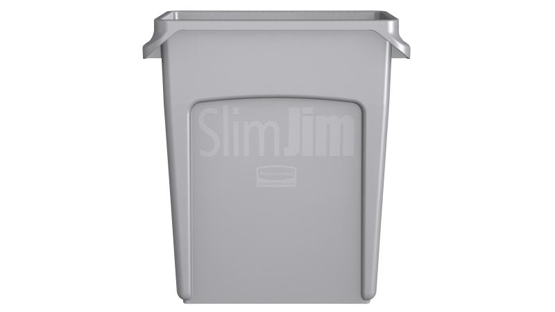 Rubbermaid Recyclingbox Slim Jim – 60 l – Kunststoff, rechteckig – grau