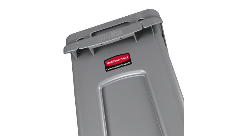 Rubbermaid Recyclingbox Slim Jim – 87 l – Kunststoff, rechteckig – grau