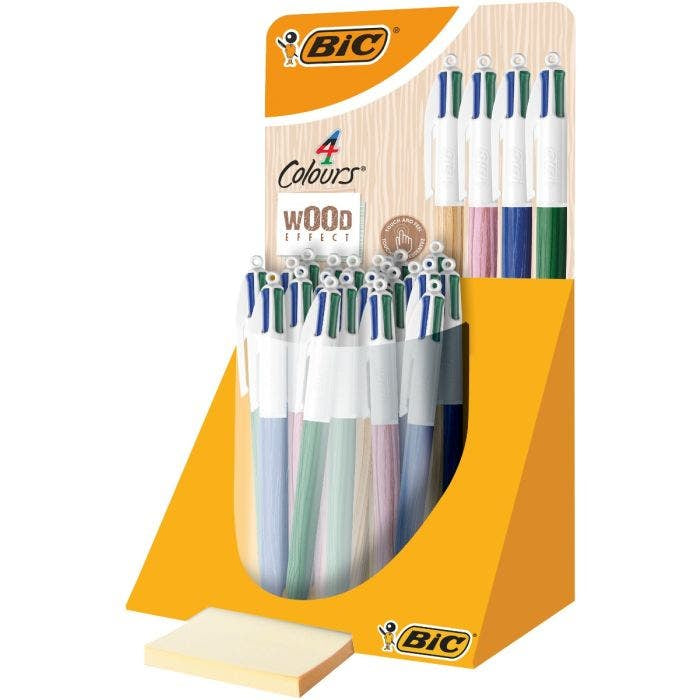 BIC Vierfarbenkugelschreiber – sortiert, Kunststoff