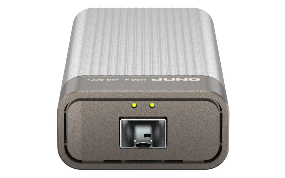 QNAP Netzwerkadapter USB-C zu 10GbE SFP+ – 10 Gbit/s, Aquantia AQC100S, für Windows/Mac/Linux