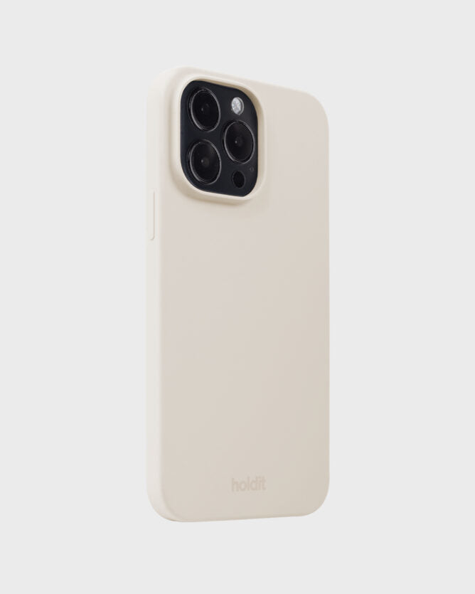 Holdit Silikon Rückcover – für Apple iPhone 15 Pro Max, Silikon, Hellbeige
