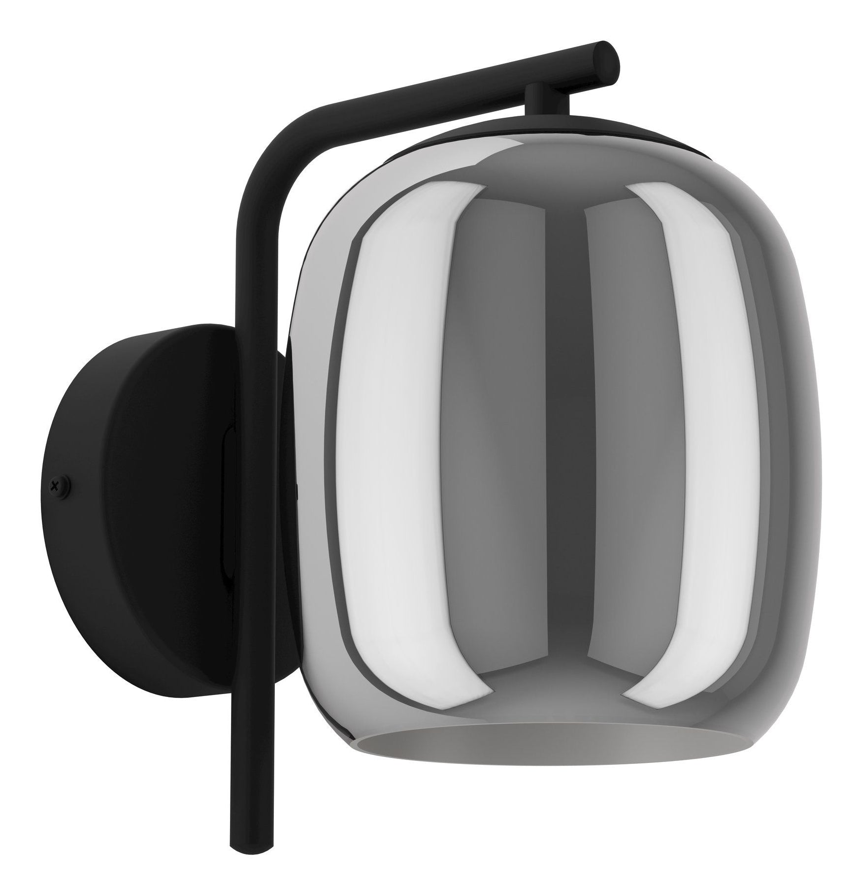 EGLO Wandleuchte Ciampino – 22,0 × 15,0 × 22,0 cm, 28 W, schwarz/grau, exkl. E27
