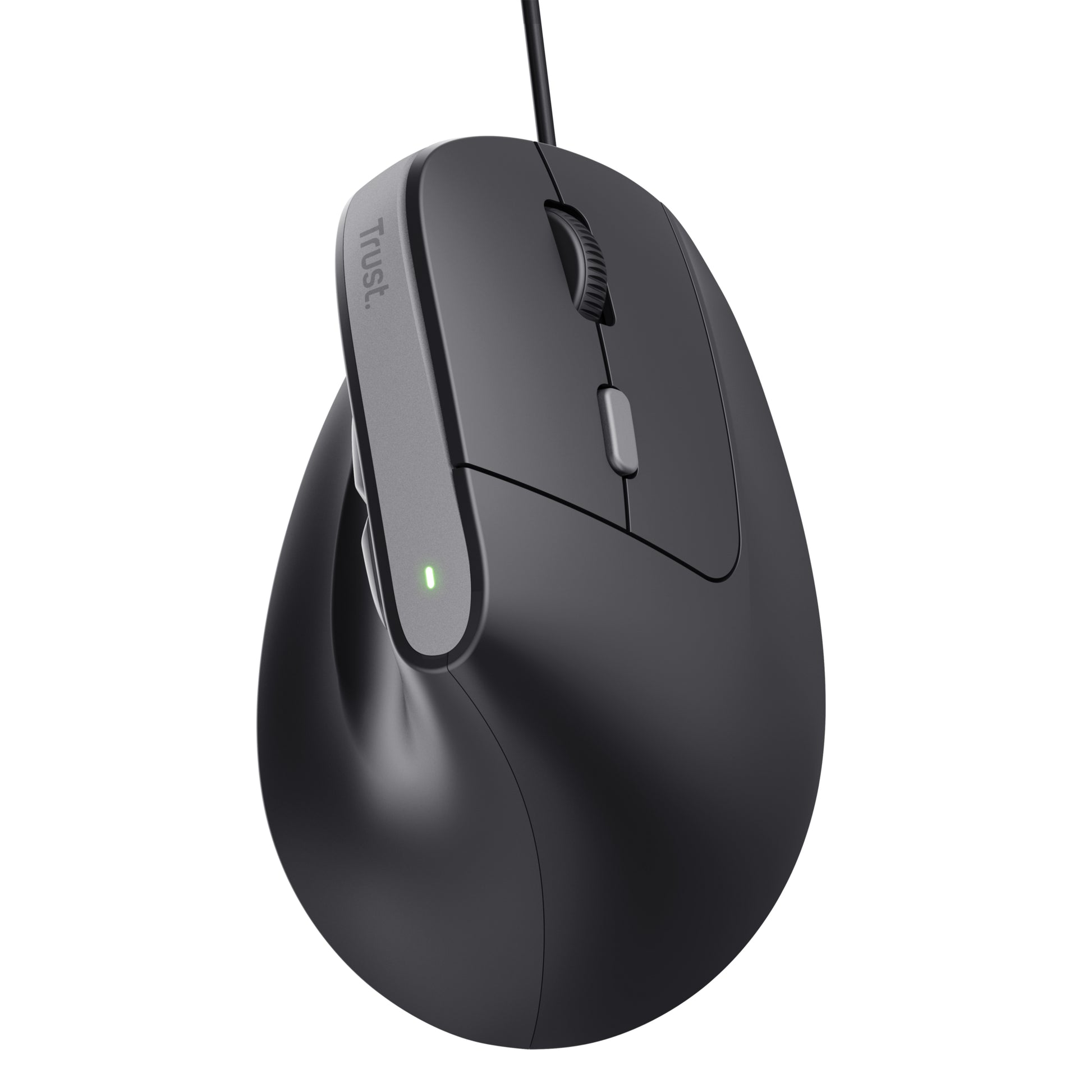 Trust Bayo II Ergonomisch – Vertikale Maus – Kabelgebunden (USB-A), Rechts, Schwarz