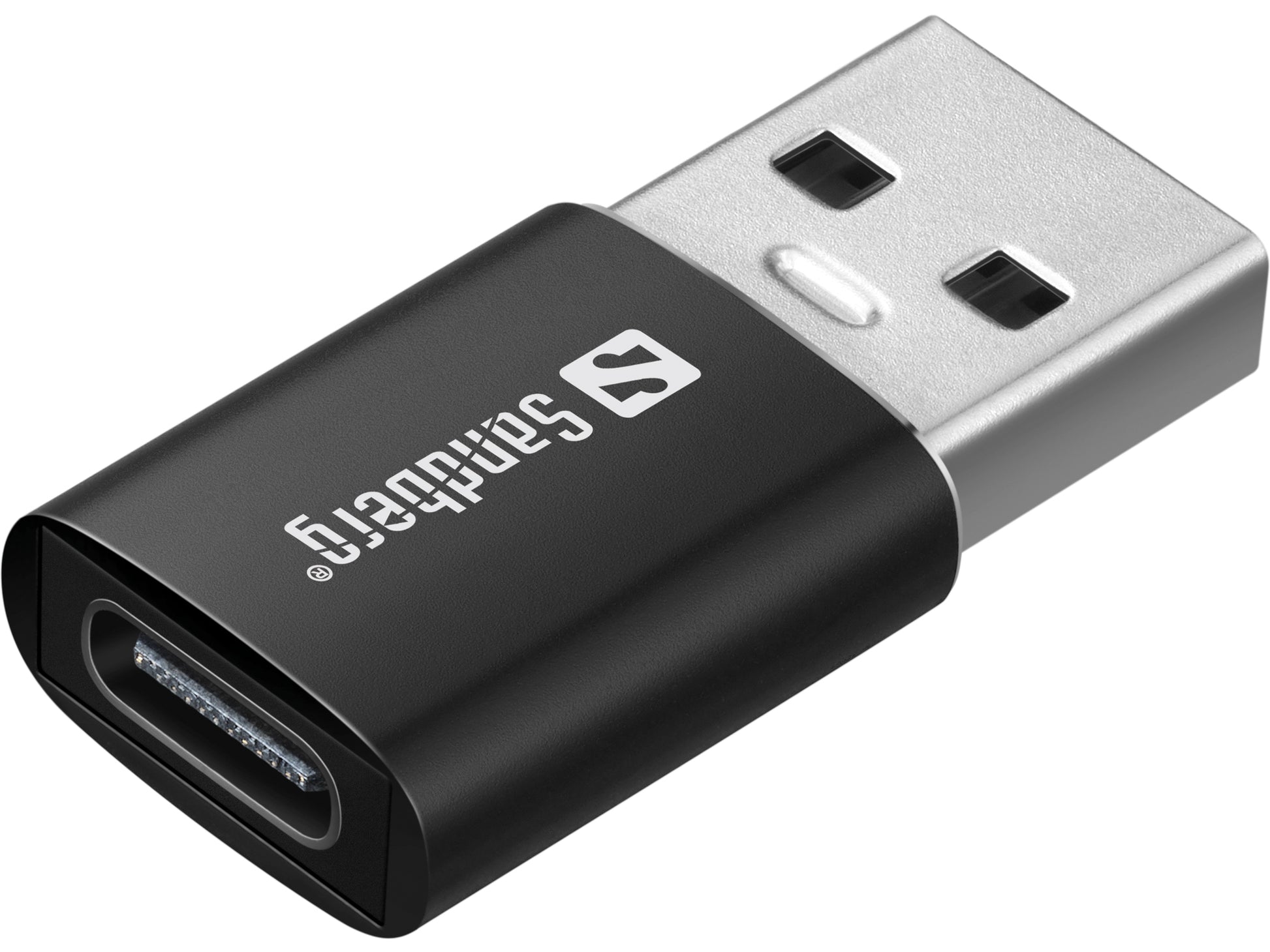 Sandberg In-Ear Kopfhörer – Stereo, Kabel, USB-C/USB-A, mit In-Line-Mikrofon, mit USB-Adapter, Schwarz