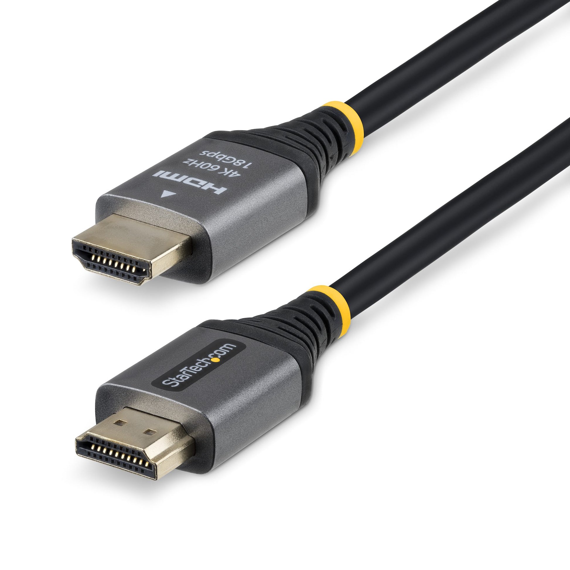 StarTech.com HDMI Kabel HDMI 2.0 4K 60 Hz – 1,5 m – HDR, ARC – Schwarz/Silber