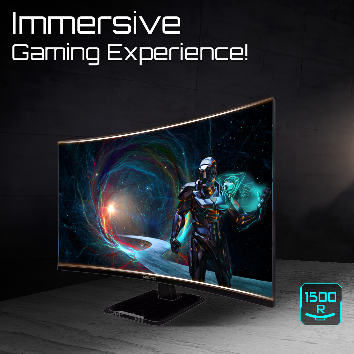 GIGABYTE GS32QCA – 31,5" Curved 1500R, 2560 × 1440 (WQHD), VA, 180 Hz