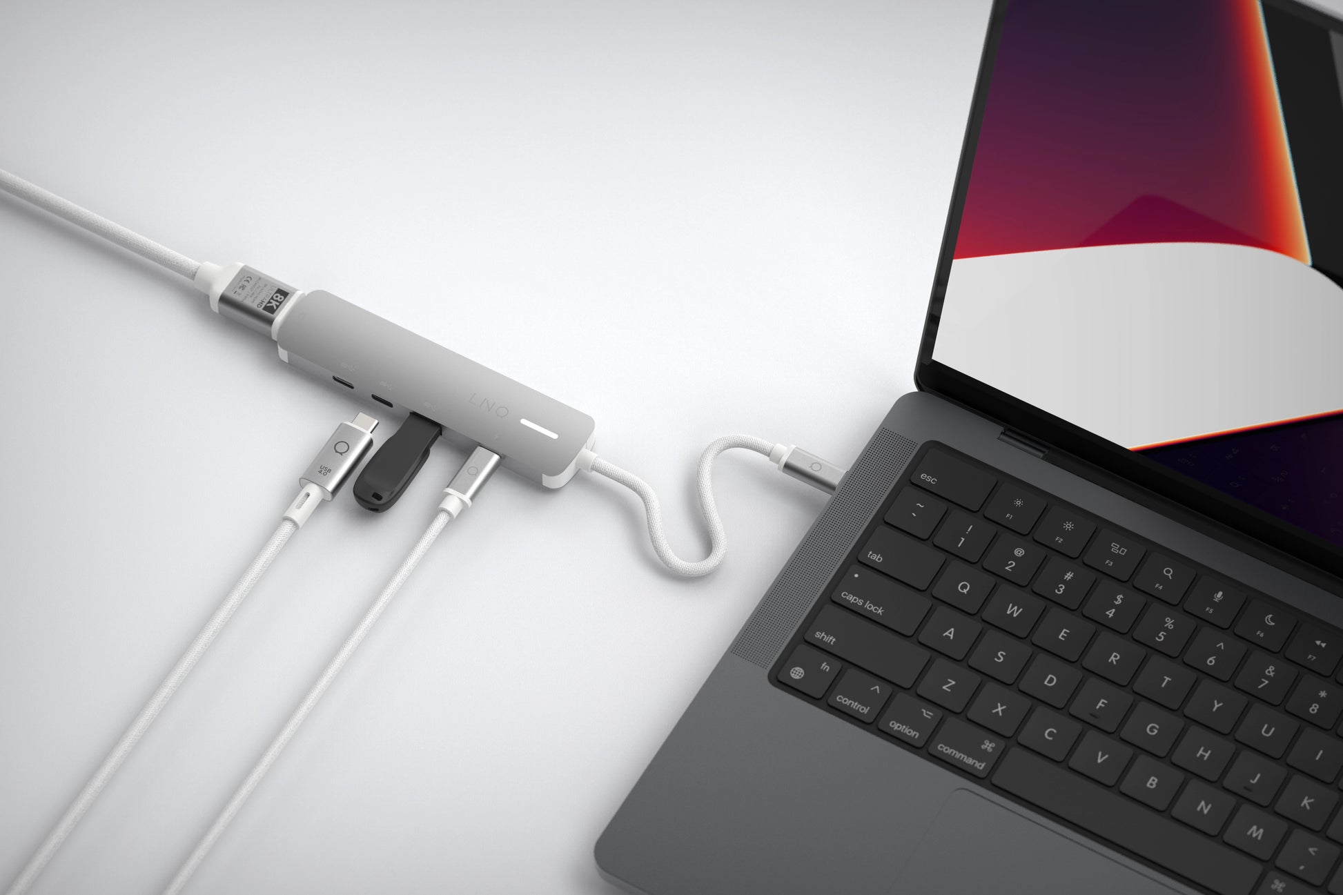 LINQ ProConnect Multiport-Adapter – USB-C, 1× HDMI, 1× USB-A, 3× USB-C, 140 W PD, 2.5GbE