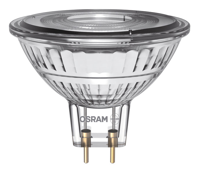 Osram LED-Reflektor MR16 GU5.3 – 3,4 W dimmbar, 345 lm, 2700 K warmweiss, transparentes Glas, für 12 V Niedervolt