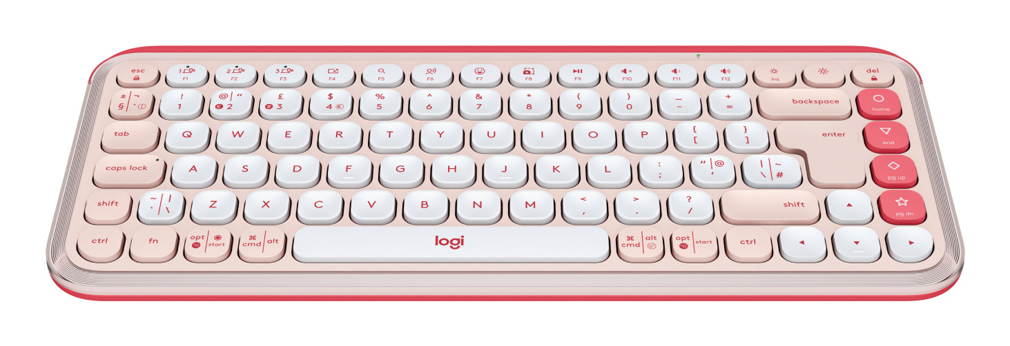 Logitech POP ICON KEYS – Tastatur, UK-Layout (EN), Rosa