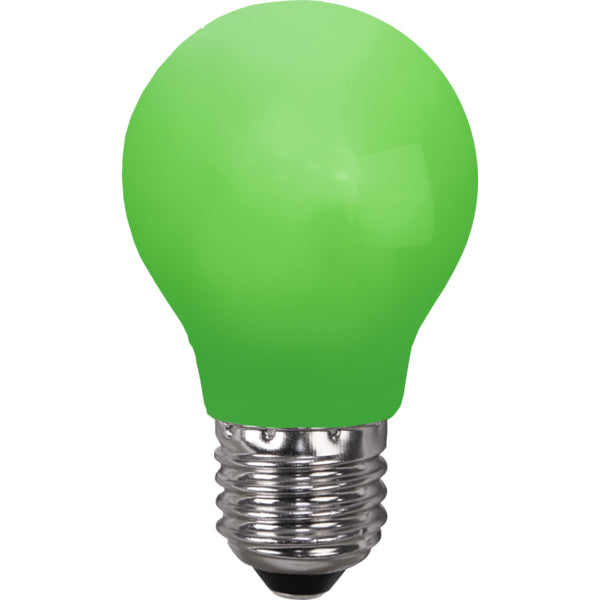 Star Trading LED-Leuchtmittel E27 A-Form – Grün, 15 lm, 0,9 W – IP20 – 10 Stk. – Kunststoff – 356-43-4