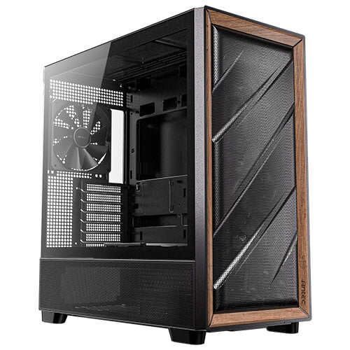 Antec FLUX – PC-Gehäuse – Midi-Tower ATX, Schwarz, Seitenfenster, 5× Lüfter, 360/420 mm Radiatorunterstützung
