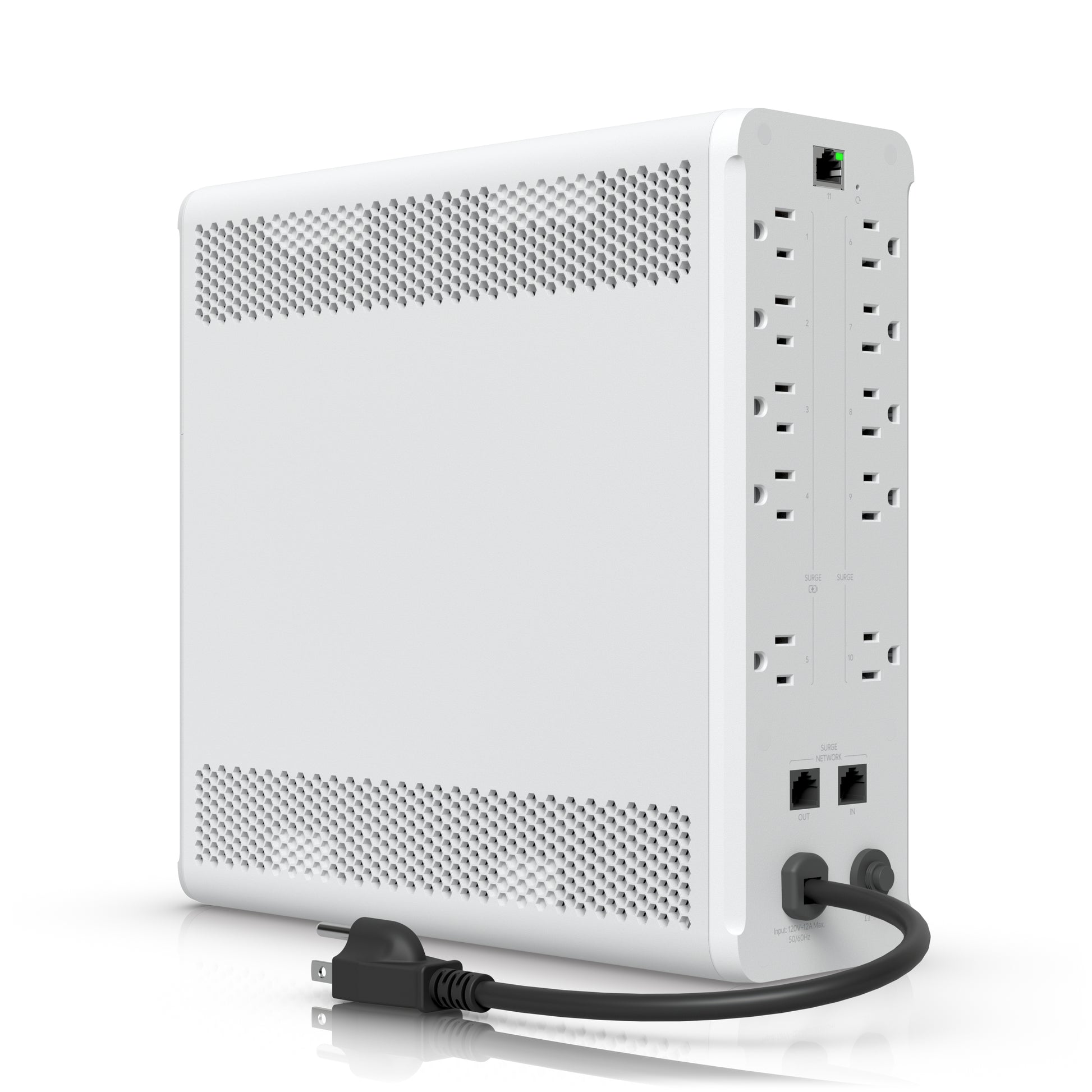 Ubiquiti UniFi UPS Tower USV 1,5 kVA/1000 W Line-Interaktiv – Desktop – C13×10, Eingang NEMA 5-15P – Weiss