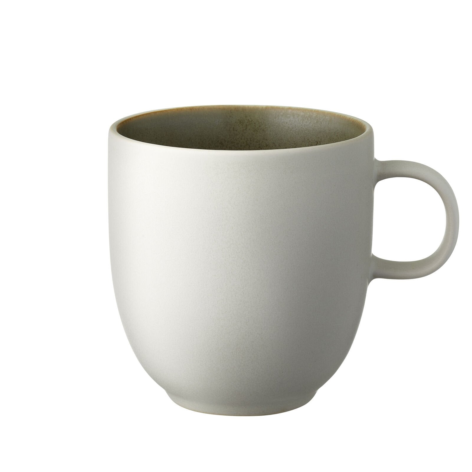 Studio Round Teetasse – 330 ml, Steinzeug, Weiss, spülmaschinenfest, mikrowellengeeignet