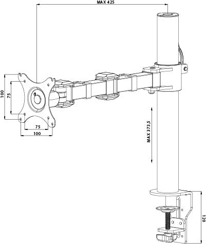 iiyama Monitorarm, Tischklemme – bis 30", VESA 100 × 100 mm, 10 kg