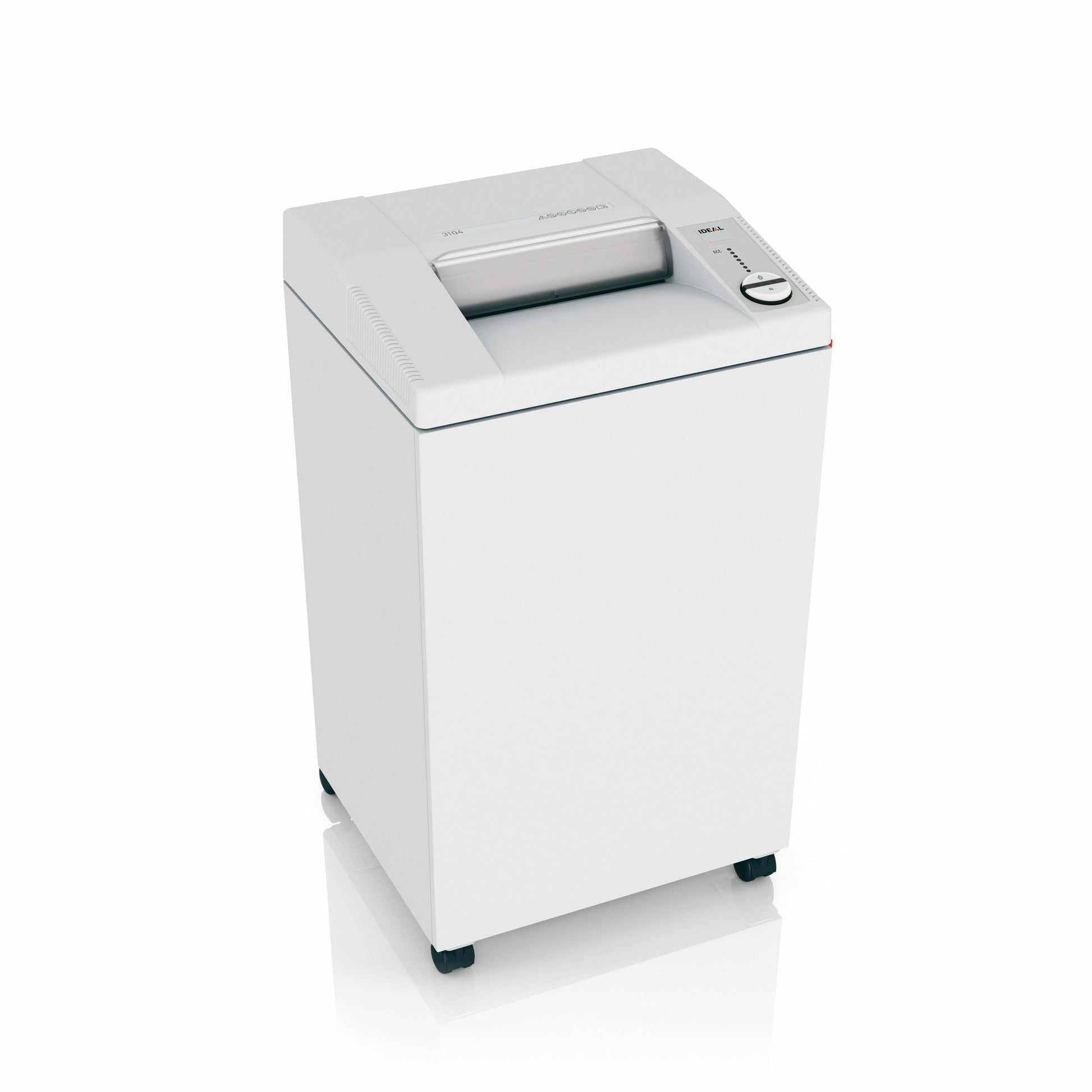 Ideal 3104 CC – Aktenvernichter, DIN P-4, Partikelschnitt 2 × 15 mm, 140 l, A3, mit automatischem Öler
