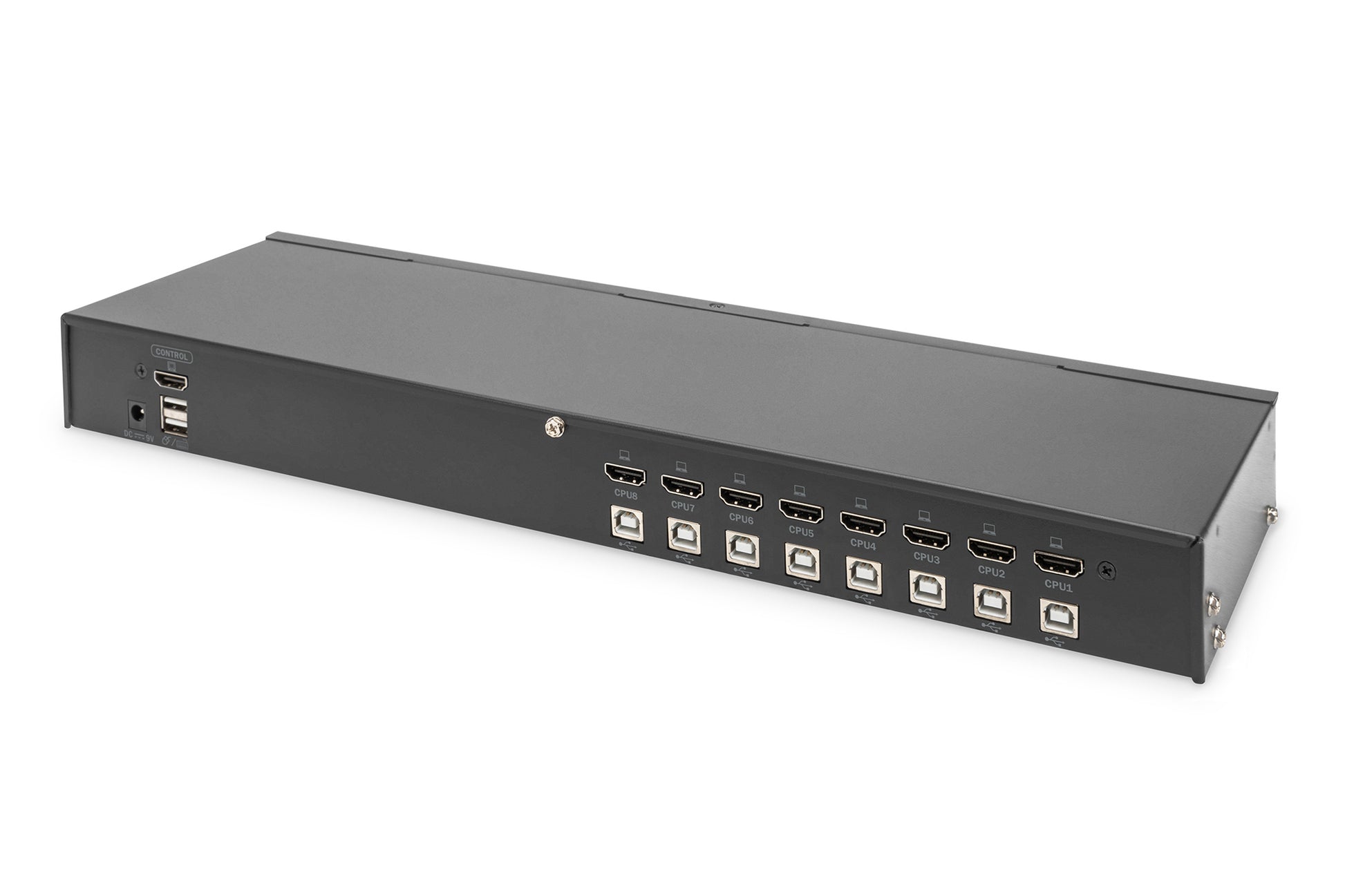Digitus Single View – KVM-Switch 8×1, HDMI/USB 2.0, 4K (3840 × 2160), Rack-Einbau, OSD