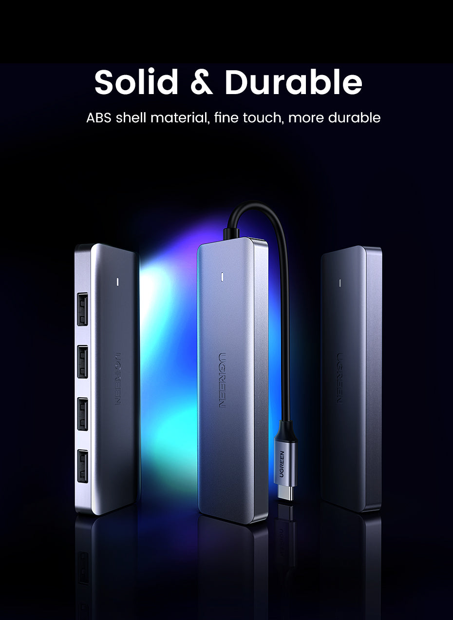 Ugreen 70336 USB-Hub – USB-C, 4× USB-A, für Samsung/Huawei/LG