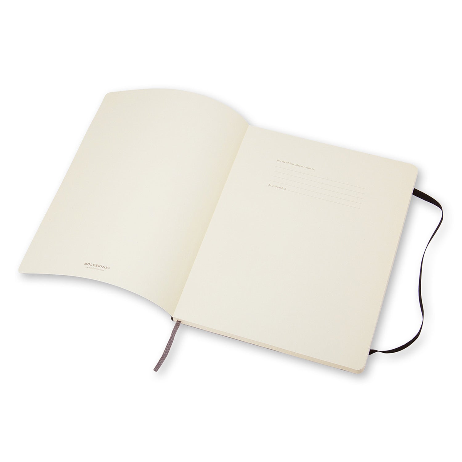 Moleskine Notizbuch, 190 × 250 mm, liniert, Fadenheftung, Softcover, 192 Seiten, 70 g/m² – schwarz