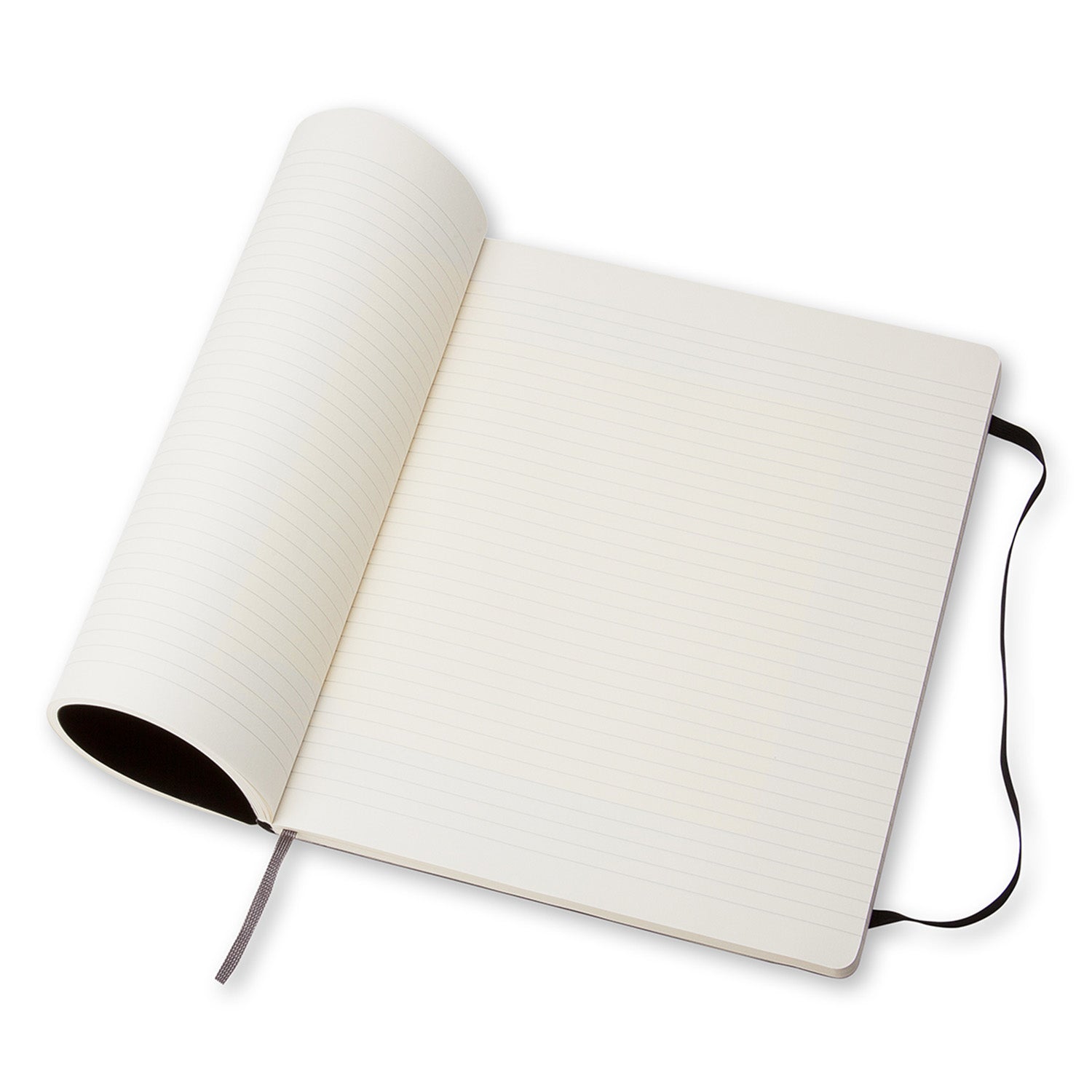 Moleskine Notizbuch, 190 × 250 mm, liniert, Fadenheftung, Softcover, 192 Seiten, 70 g/m² – schwarz