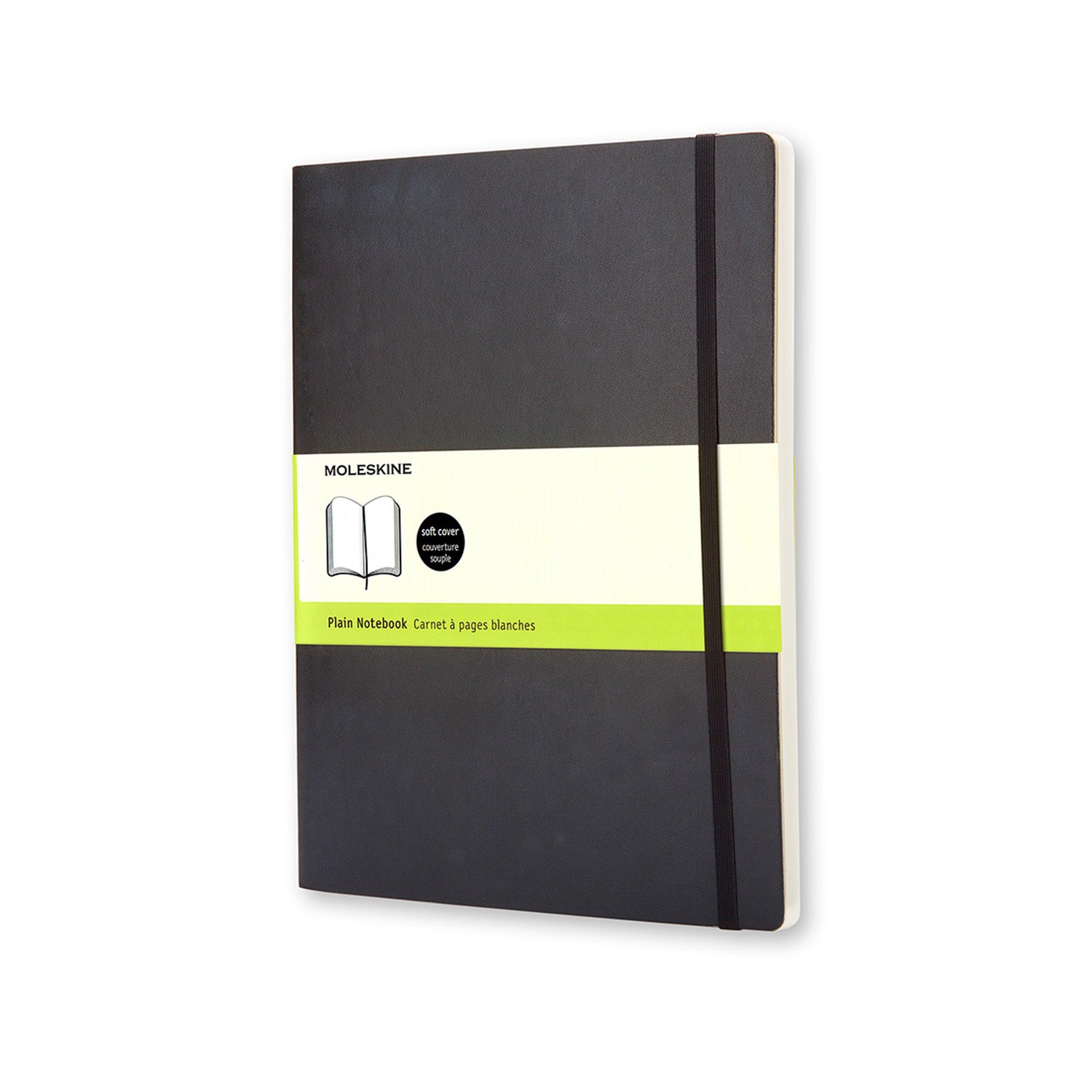 Moleskine Notizbuch, 190 × 250 mm, blanko, Fadenheftung, Softcover, 192 Seiten, 70 g/m² – schwarz