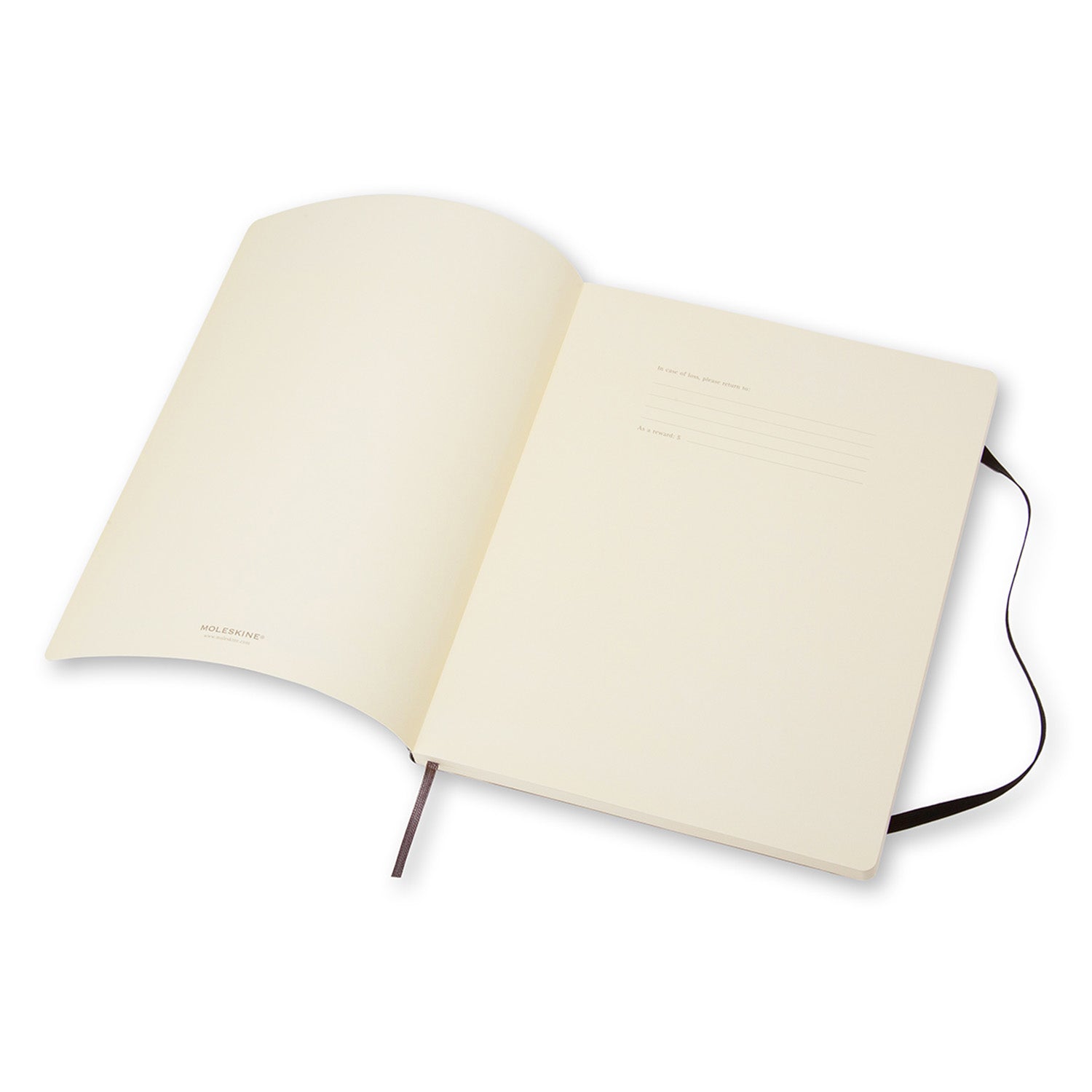 Moleskine Notizbuch, 190 × 250 mm, blanko, Leimbindung, Softcover, 192 Seiten, 70 g/m² – schwarz