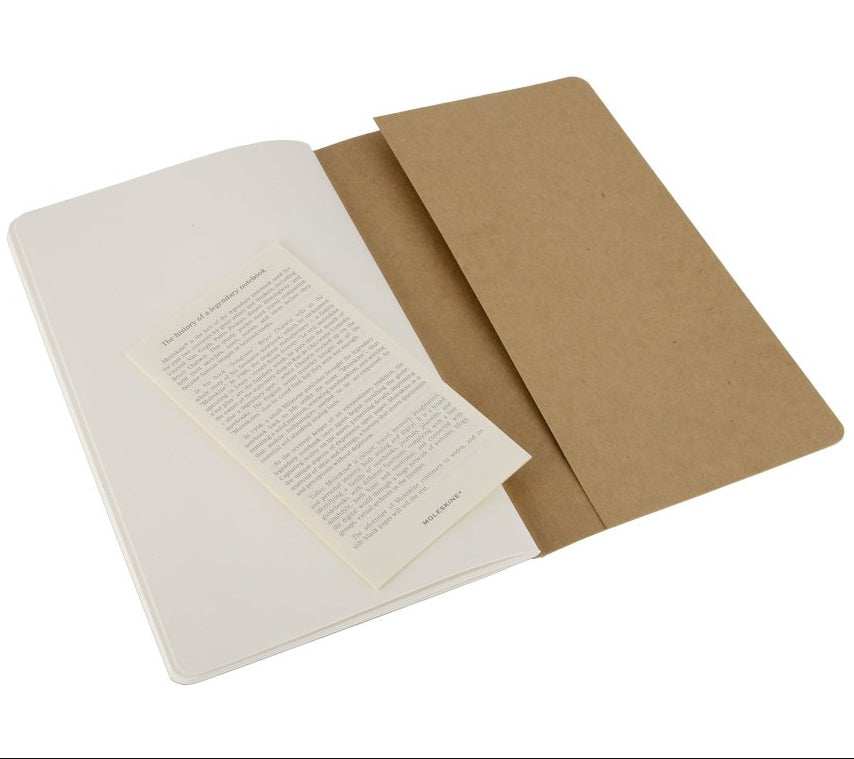 Moleskine Notizbuch, A5, blanko, Fadenheftung, Hardcover, 80 Seiten, 70 g/m² – braun
