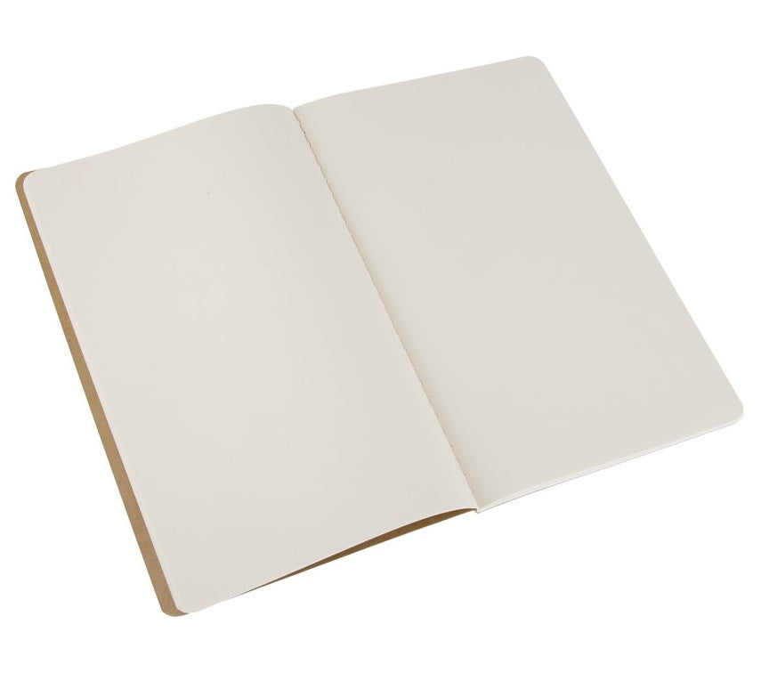 Moleskine Notizbuch, A5, blanko, Fadenheftung, Hardcover, 80 Seiten, 70 g/m² – braun