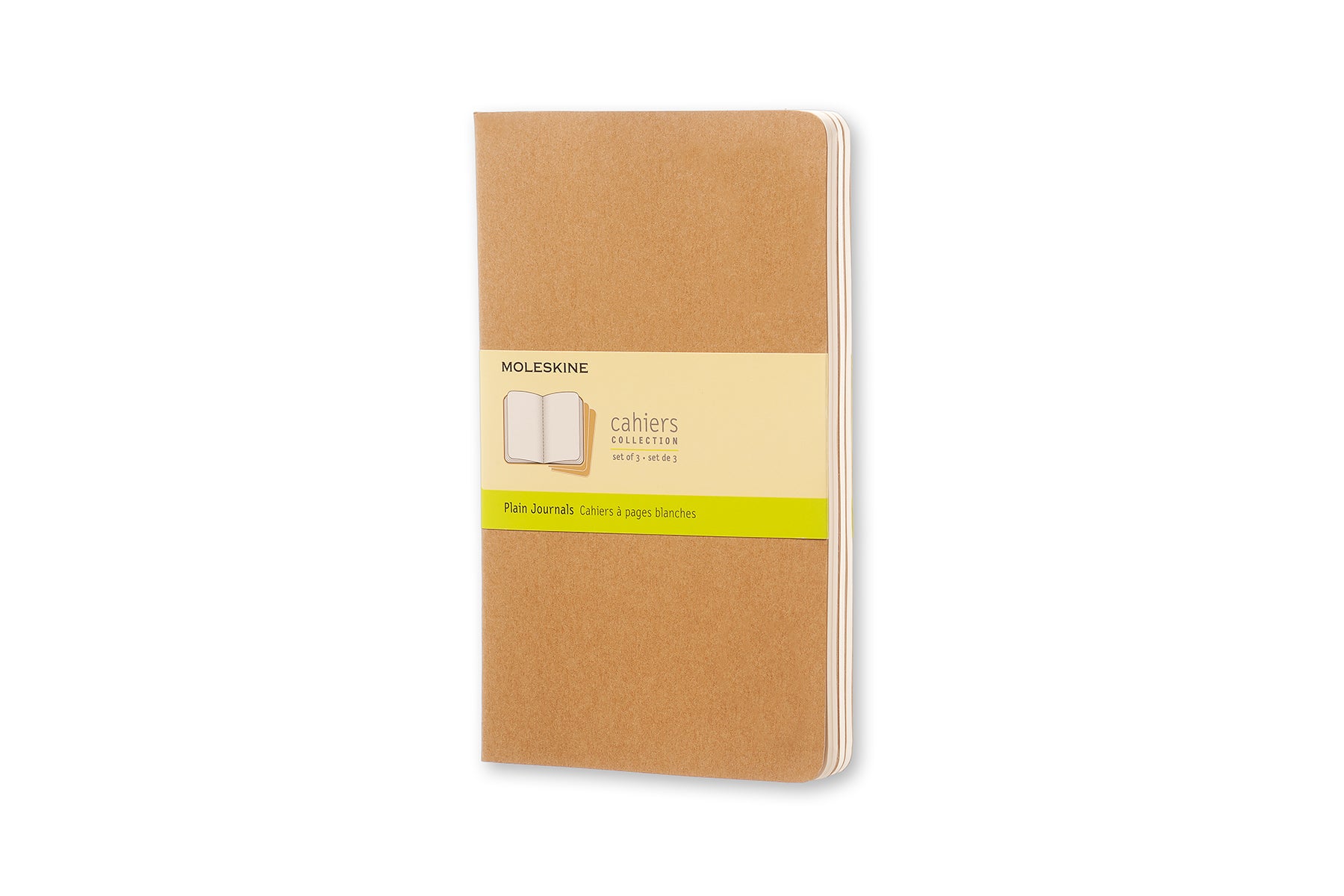 Moleskine Notizbuch, A5, blanko, Fadenheftung, Hardcover, 80 Seiten, 70 g/m² – braun