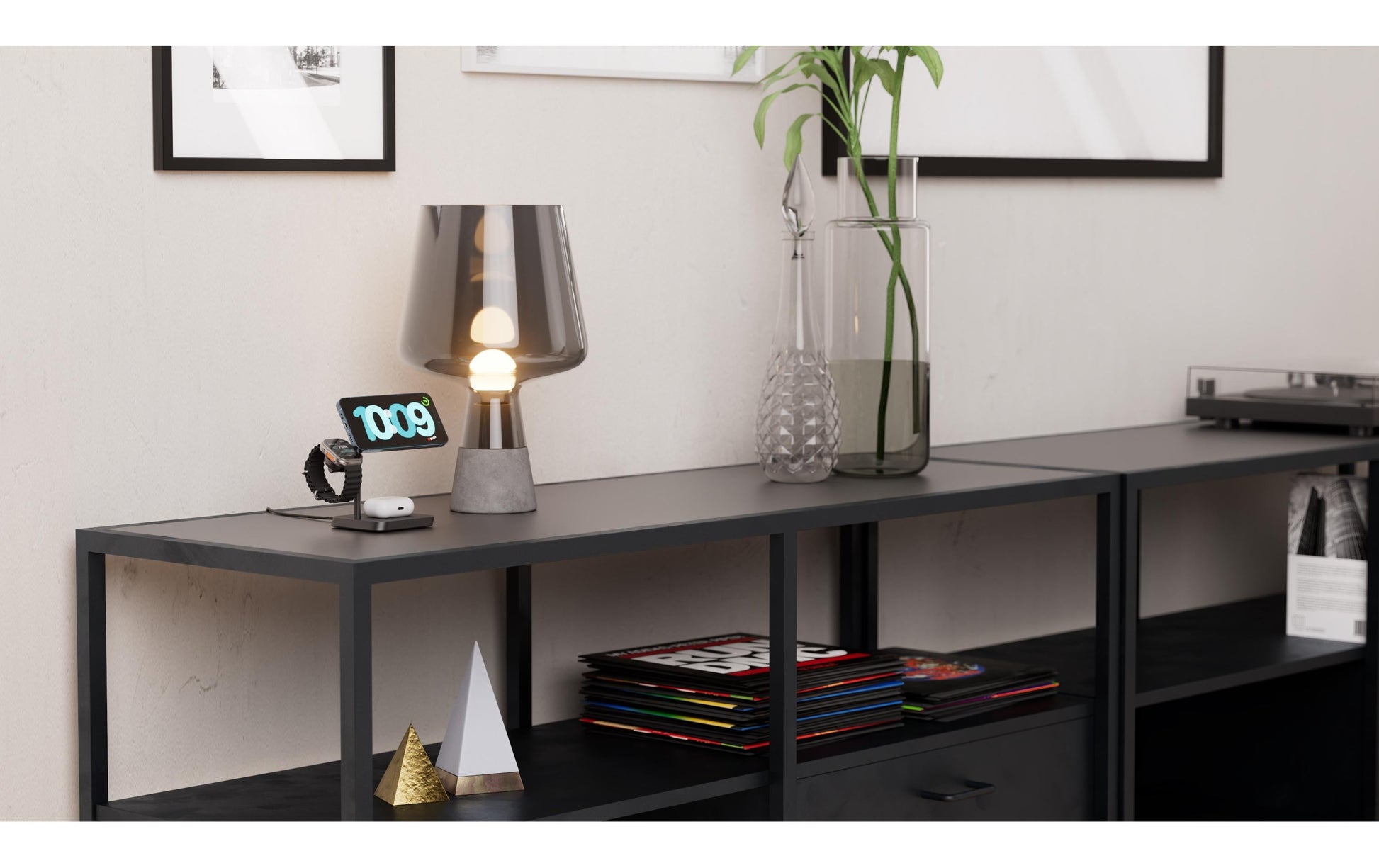 ZENS Ladestation (EU/UK/US) – 43 W, 1× USB-C, Qi, MagSafe, kabellos – für Kopfhörer, Smartphone, Smartwatch
