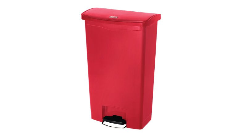 Rubbermaid Slim Jim Treteimer – 68 l – Kunststoff, rechteckig – rot