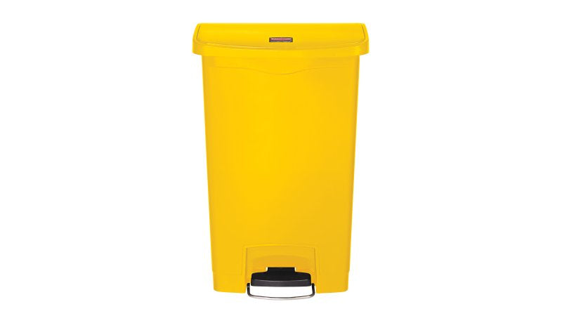 Rubbermaid Treteimer Slim Jim – 49 l – Kunststoff, rechteckig – gelb
