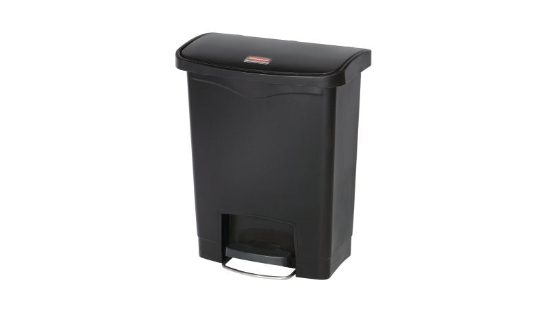 Rubbermaid Slim Jim Treteimer – 30 l – Kunststoff, rechteckig – schwarz