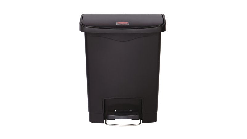 Rubbermaid Slim Jim Treteimer – 30 l – Kunststoff, rechteckig – schwarz