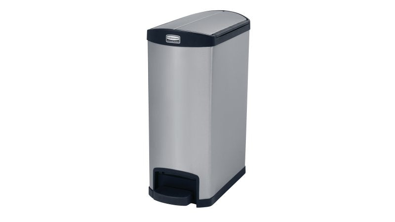 Rubbermaid Slim Jim Treteimer – 49 l – Metall/Kunststoff, rechteckig – schwarz – Müllsackhalterung