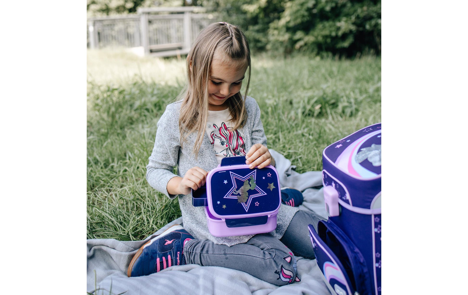 Scooli Dreamland – Lunchbox, 13,5 × 18 × 6 cm, violett