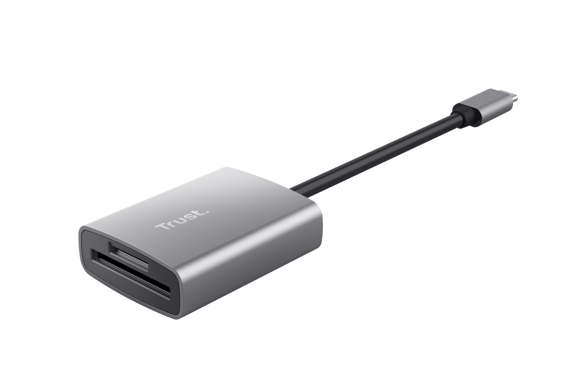 Trust USB-Kartenleser USB-C – SD/microSD/SDHC/SDXC – USB 3.2 Gen 1 (5 Gbit/s) – Extern – Aluminium