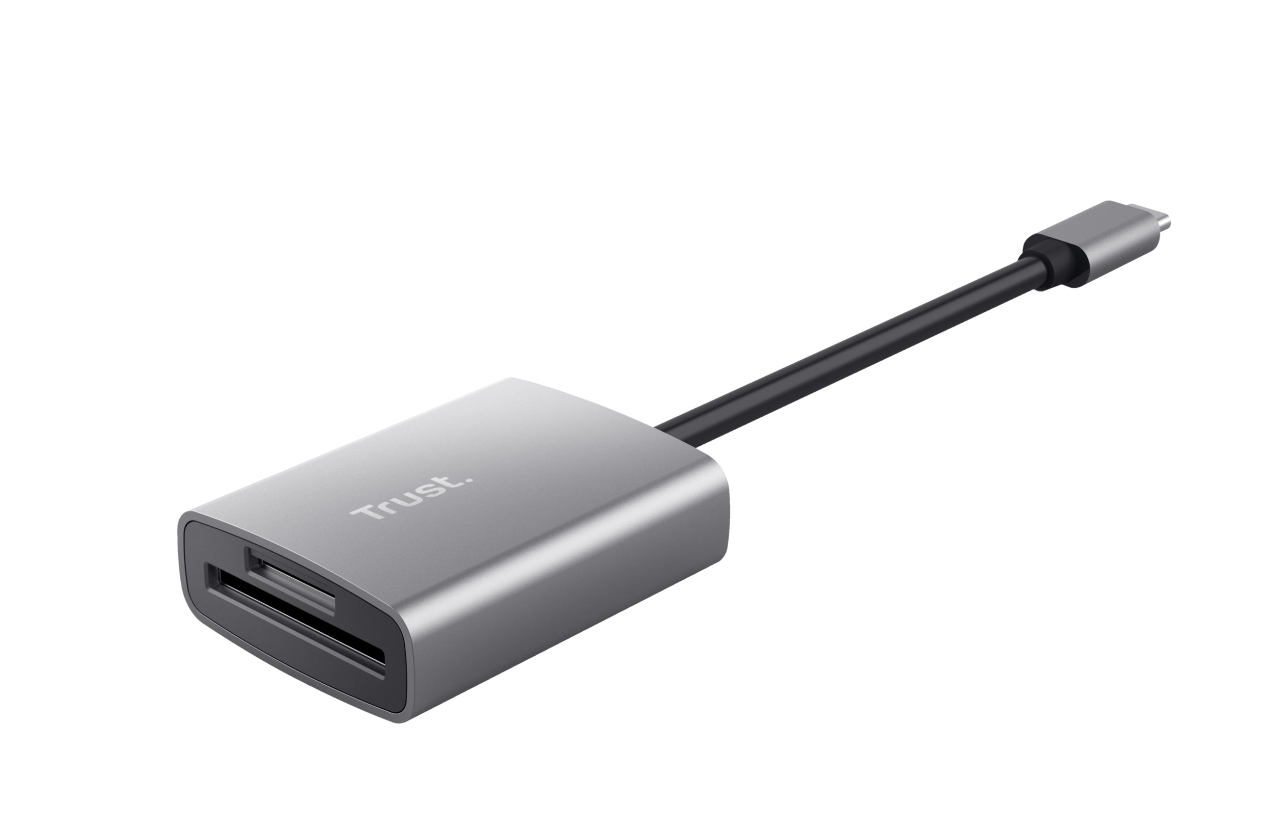 Trust USB-Kartenleser USB-C – SD/microSD/SDHC/SDXC – USB 3.2 Gen 1 (5 Gbit/s) – Extern – Aluminium